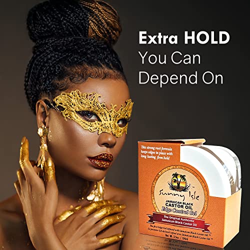 Buy now Sunny Isle Jamaican Castor Oil Edge Hair Gel 3.5oz Jar (2 Pack) at indiglob india