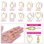 Buy now Shynek 60Pcs Hollow Frame Pendants - Resin Craft Bezels Jewelry Molds for Necklaces and Earrings Making Supplies at indiglob india