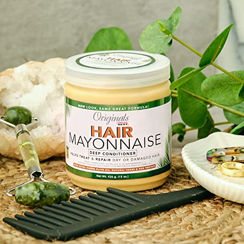 Buy now Originals By Africa's Best Hair Mayonnaise Conditioner – 2 Pack (15 oz Jars) – Enriched with Herbal Extracts, Egg Protein & Olive Oil for Deep Conditioning & Repair at indiglob india