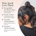Buy now Kitsch Medium Claw Clips for Women - Strong Hold & Stylish Glossy Puffy Design Hair Accessories | Half-Up or Full Updos | Ideal Gifts for Women - 2pc Set, Black & Tort at indiglob india