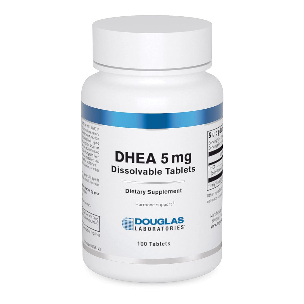 Douglas Laboratories DHEA 5 mg Dissolvable Tablets, 100 Tablets | Supports Hormone Balance, Immunity, Brain, Bone Health and Metabolism*, Non-GMO