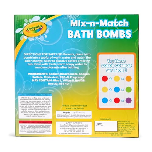 Buy now Crayola Color-Twist Bath Bombs 25 Deluxe Pack, Color Changing Bath Bombs in Classic Crayola Colors with Surprise Colored Inside, Color Your Bath Non-Toxic Bathbomb Fizzies for Boys & Girls at indiglob india