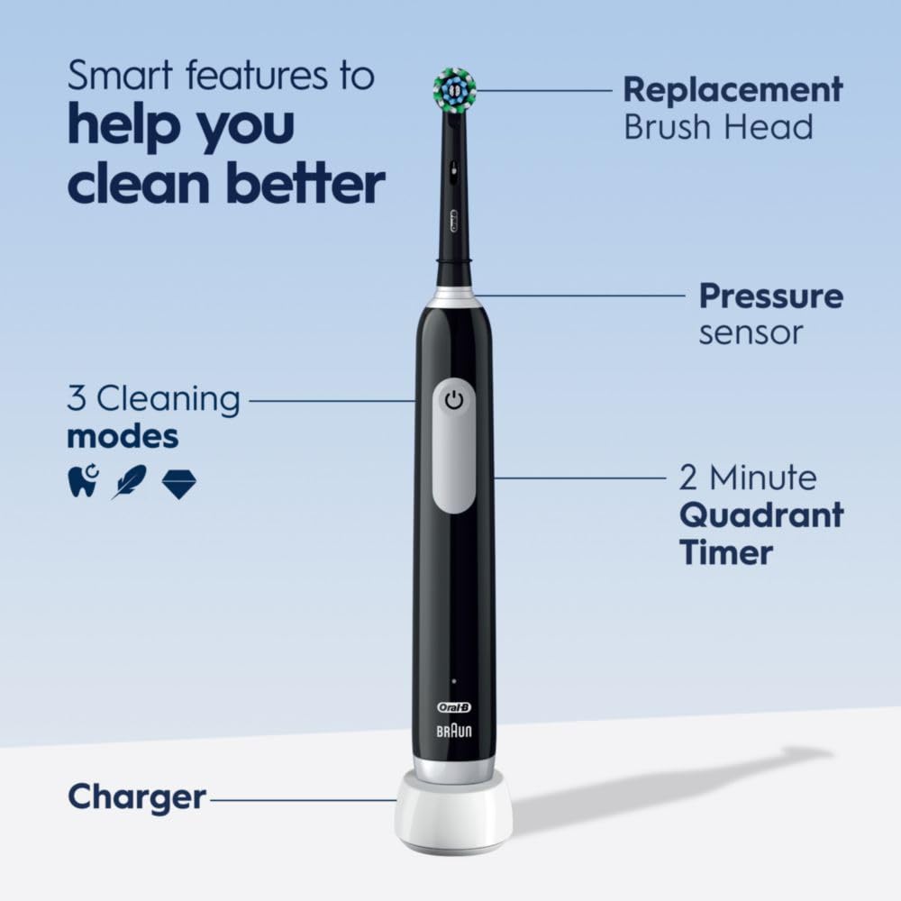 Buy now Oral-B Pro 1000 Rechargeable Electric Toothbrush, Black at indiglob india