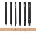 OWDEN Professional 6Pcs Leather Hollow Punch Set, 1.0-5.0mm,Slim Style.