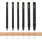 OWDEN Professional 6Pcs Leather Hollow Punch Set, 1.0-5.0mm,Slim Style.