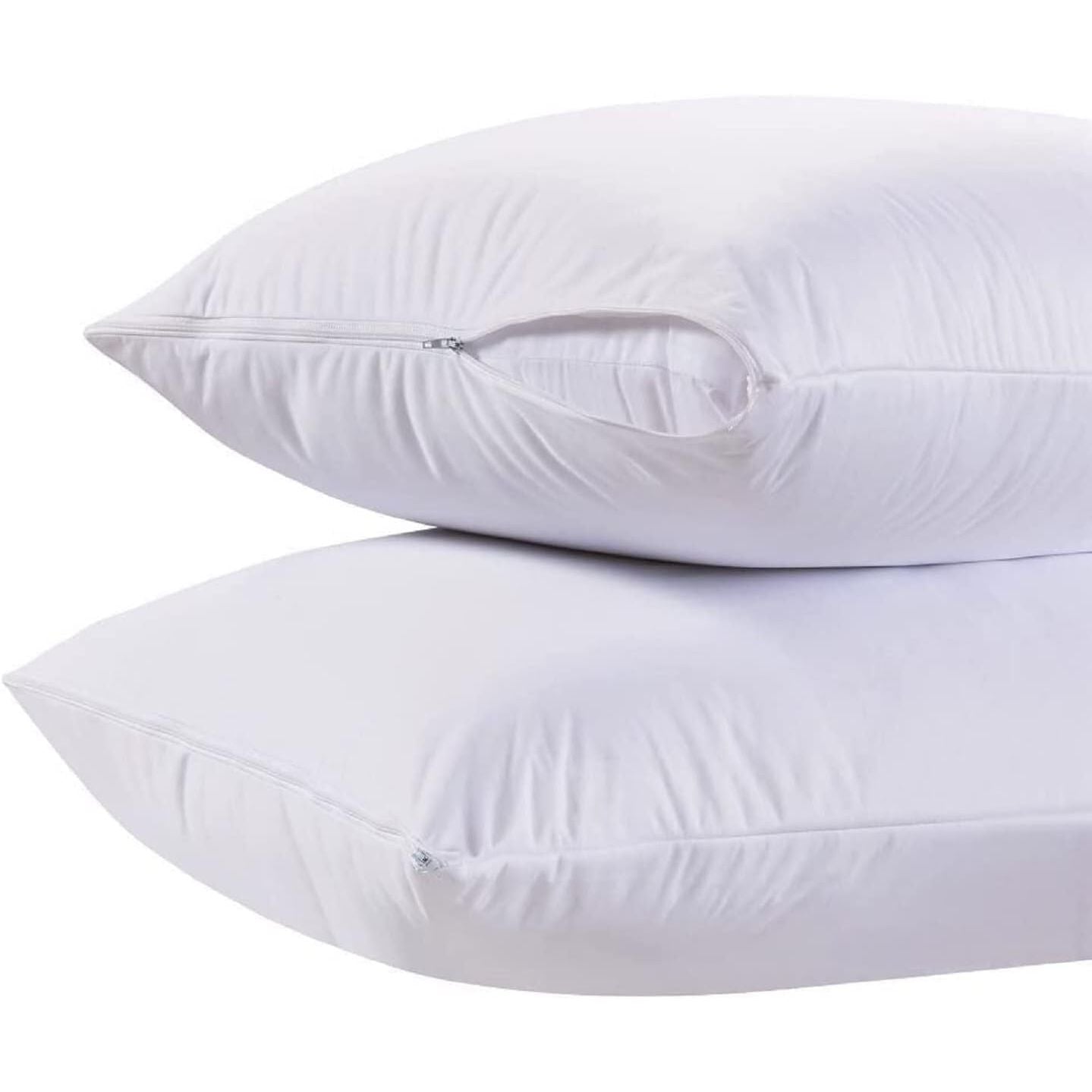 Buy now White Classic King Pillow Covers with Zipper 2 Pack - 20 x 36 Ultra-Soft, Cozy and Noiseless King Pillow Protector, 200 Thread Count, Fade-Resistant Pillow Shams Queen White, 2 Pack at indiglob india
