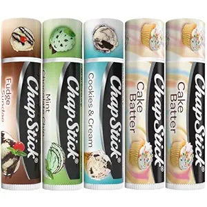 Buy now ChapStick S'more Collection Variety Pack Lip Balm Tube, Lip Care, 0.15 Ounce (Pack of 3) Cake Batter, Fudge Sundae, Mint Chocolate Chip, and Cookies and Cream 5 Count (0.15 Ounce each) at indiglob india