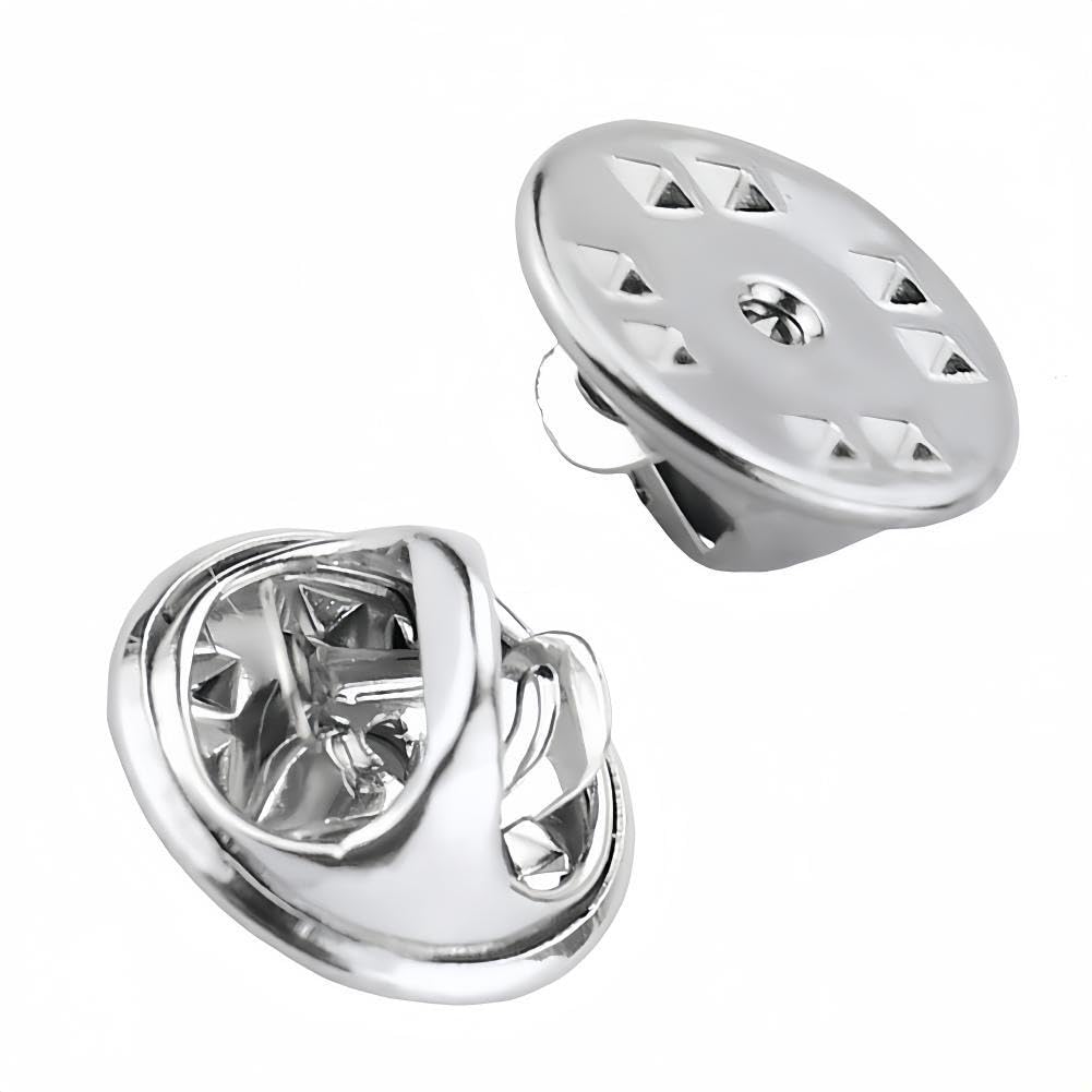 Lock Pin Backs for Lapel Pins, 50 Pack