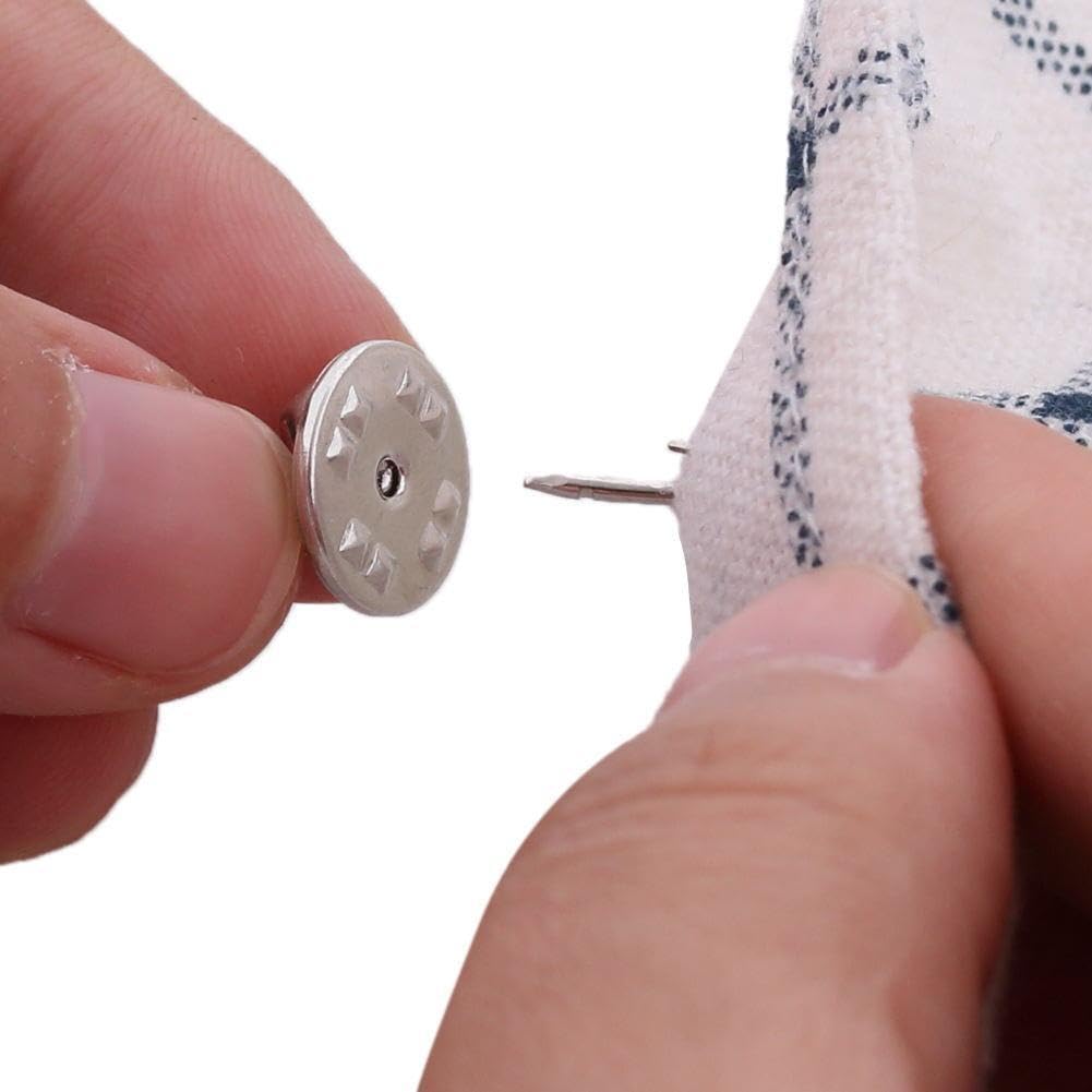 Lock Pin Backs for Lapel Pins, 50 Pack