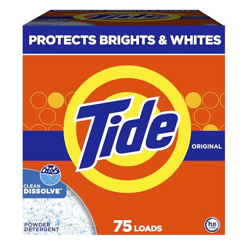 Buy now Tide Powder Laundry Detergent, Original Scent, 75 Loads, 85 oz at indiglob india