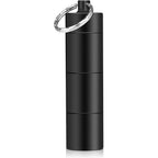Buy now Opret Keychain Pill Holder, 3 Compartments Metal Small Pill Case, Waterproof Portable Travel Pill Box, Pill Container for Purse (Black) at indiglob india