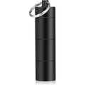 Buy now Opret Keychain Pill Holder, 3 Compartments Metal Small Pill Case, Waterproof Portable Travel Pill Box, Pill Container for Purse (Black) 1 pcs Black at indiglob india