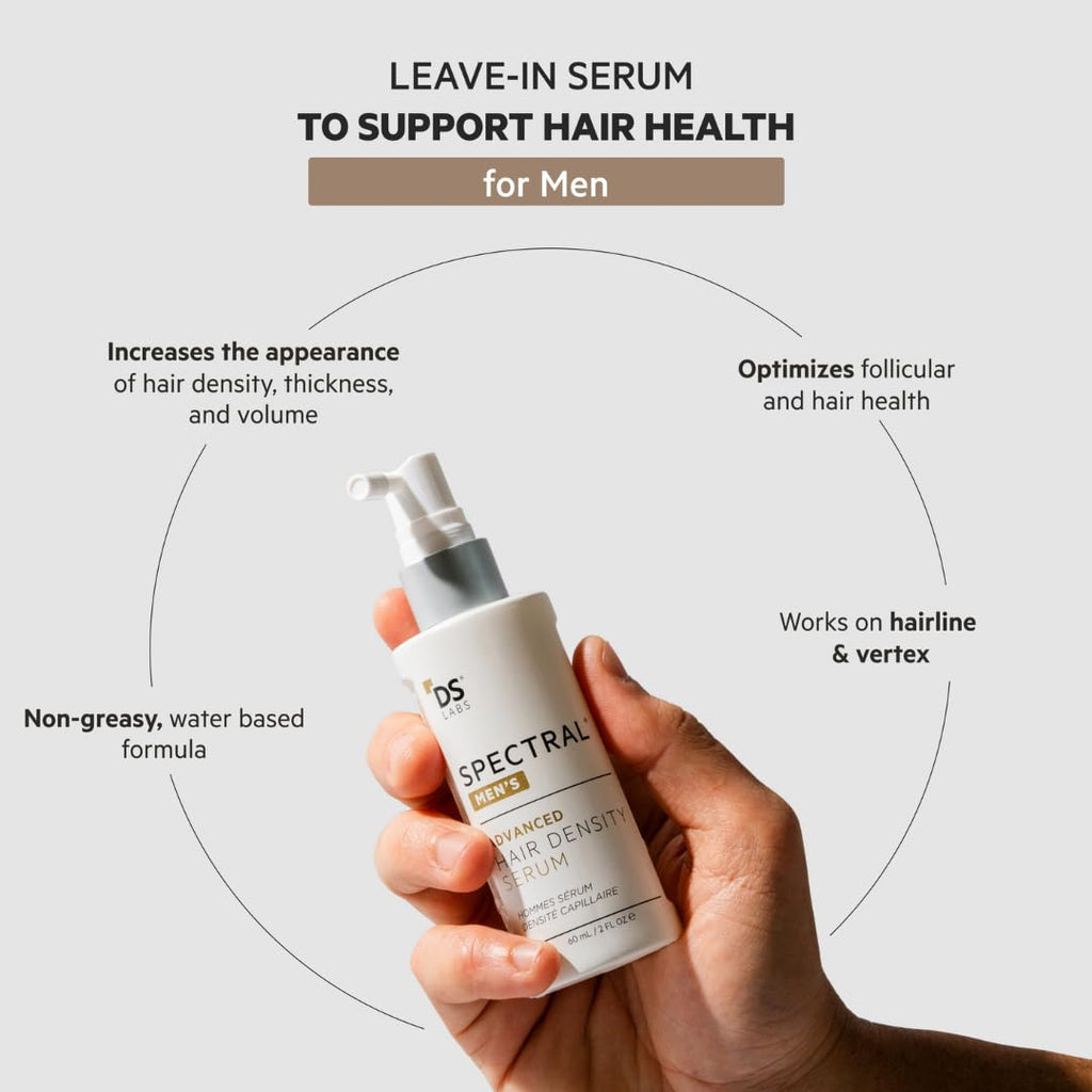 DS Labs Spectral Men's Hair Density Serum for Thinning Hair, Non-Greasy, 60 mL