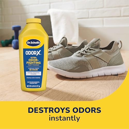 Buy now Dr. Scholl's Odor-X Ultra Odor-Fighting Foot Powder, 6.25 oz - Talc-Free Formula Destroys Odors Instantly, Absorbs Sweat, All-Day Odor Protection Guaranteed, Keep your Feet Feeling Fresh and Dry, 3 Ct at indiglob india