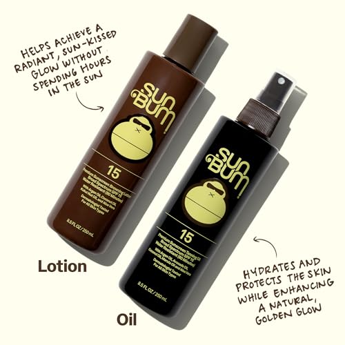 Buy now Sun Bum SPF 15 Moisturizing Tanning Oil - Vegan and Hawaii 104 Act Compliant (Octinoxate & Oxybenzone Free) - Broad Spectrum Moisturizing - UVA/UVB Protection - 8.5 oz at indiglob india