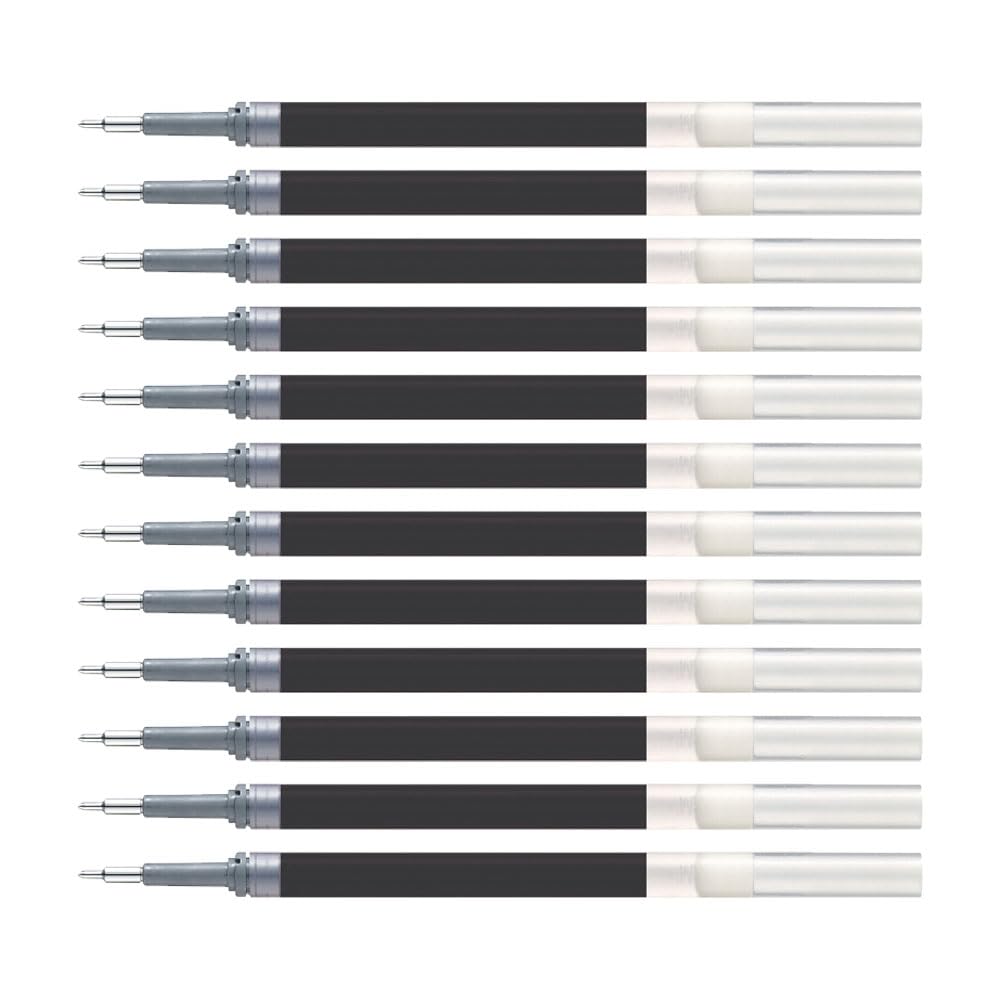 Pentel Refill Ink for EnerGel Liquid Gel Pen, (0.5mm), Fine Line, Needle Tip, Black Ink, Box of 12 (LRN5-A)