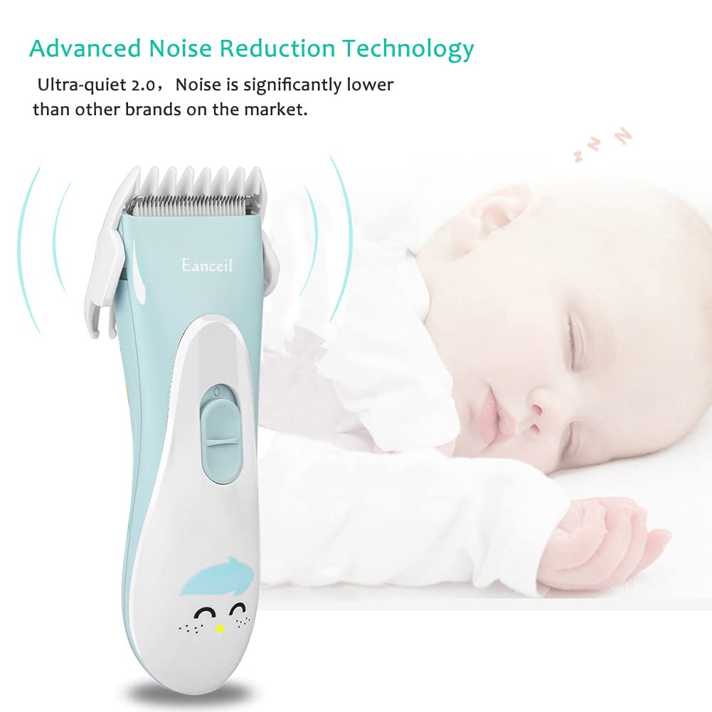 Baby Hair Clippers, Ceramic Blade Electric Kids Hair Trimmer, Cordless Rechargeable Waterproof Haircut Kit for Kids & Adult