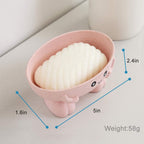 Buy now Soap Holder, Cute Soap Dish for Kids Children, Creative Lovely Bar Soap Tray Counter for Shower Bathroom Kitchen Countertop - Pink at indiglob india
