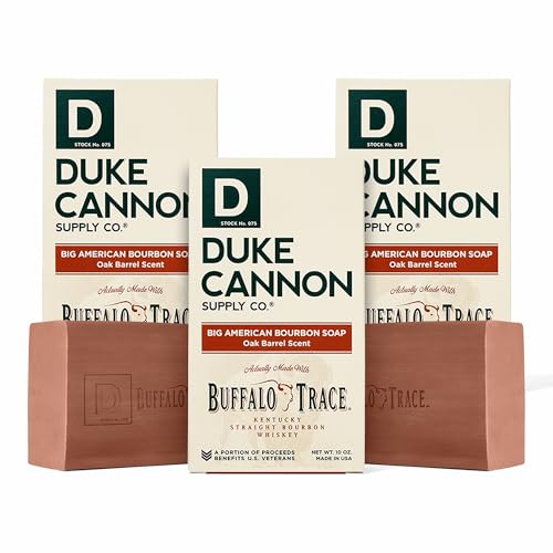 Buy now Duke Cannon Supply Co. Big Brick of Soap Bar for Men Big American Bourbon (Charred Oak Barrel Scent) - Extra Large, All Skin Types, 10 oz. (3 Pack) at indiglob india