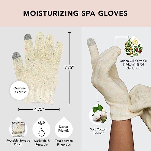 Buy now Kitsch Moisturizing Gloves Overnight for Dry Hands Treatment, for Women & Men | Soft Hydrating & Infused Gel Spa Gloves for Kids, One Size Fits Most, Washable & Reusable Pair at indiglob india