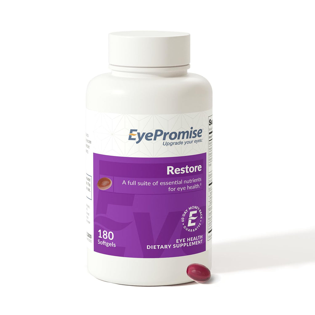EyePromise Restore Aging Eye Health Supplements, 60 Softgels | Omega 3 Supplement for Aging Eyes with Lutein and Zeaxanthin, Fish Oil, EPA, DHA & Eye Vitamins (Packaging May Vary)