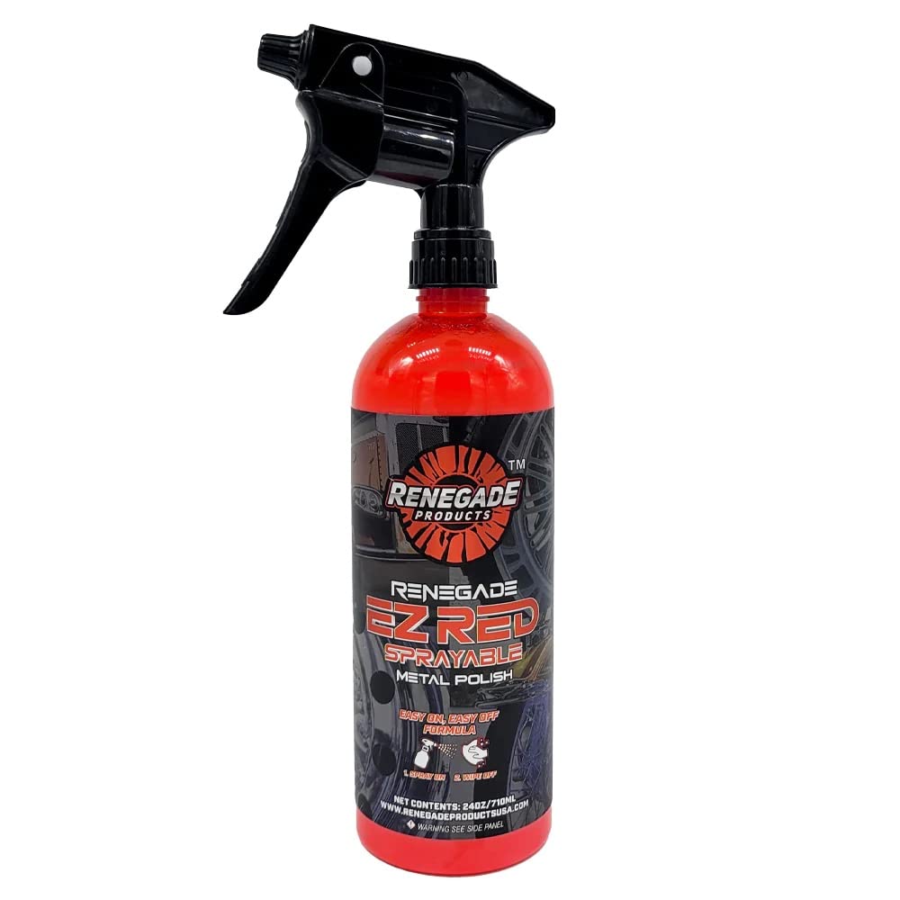 Renegade EZ Red Sprayable Metal Polish, Aluminum & Stainless Steel, 24 oz