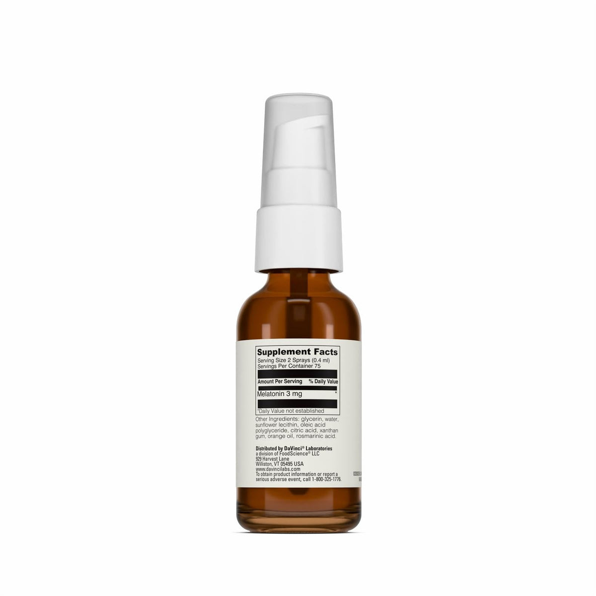 DAVINCI Labs Liposomal Melatonin Spray, 30 mL