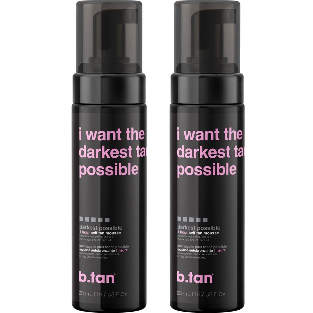 Buy now b.tan Dark Self Tanner Mousse | Get Tanned - Best, 1 Hour Express Sunless Tanning Foam, No Fake Tan Smell, Ultra Dark Bronzing Glow, Face & Body, Vegan, Cruelty Free, 6.7 Fl Oz at indiglob india