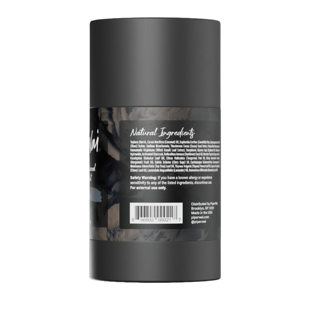 Buy now PiperWai Natural Deodorant w/Activated Charcoal | Odor Protection, Vegan, Aluminum Free, Shark Tank Product for Women & Men | Great for Travel, & Gifts | 2.6 oz (75g) Original Scented Stick at indiglob india