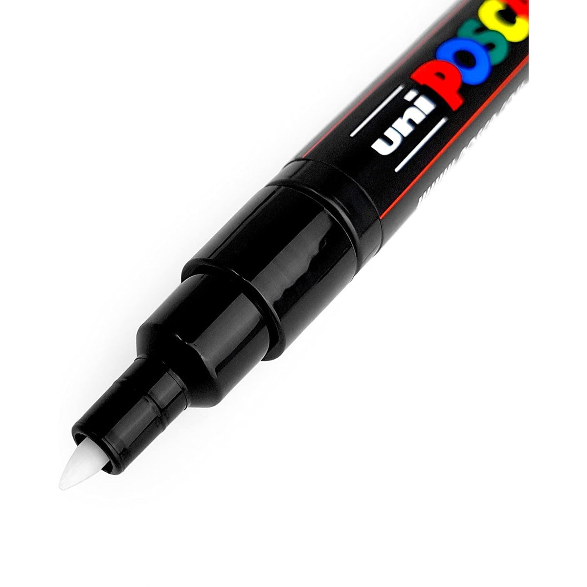 Posca - Ultra Fine to Fine Paint Marker Pens Set - PC-1MR, PC-1M, PC-3M - White Ink - Pack of 3