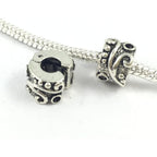 Buy now Yeshan Antique Silver Clip Lock Bead Charms with Rubber Stopper O-Rings at indiglob india