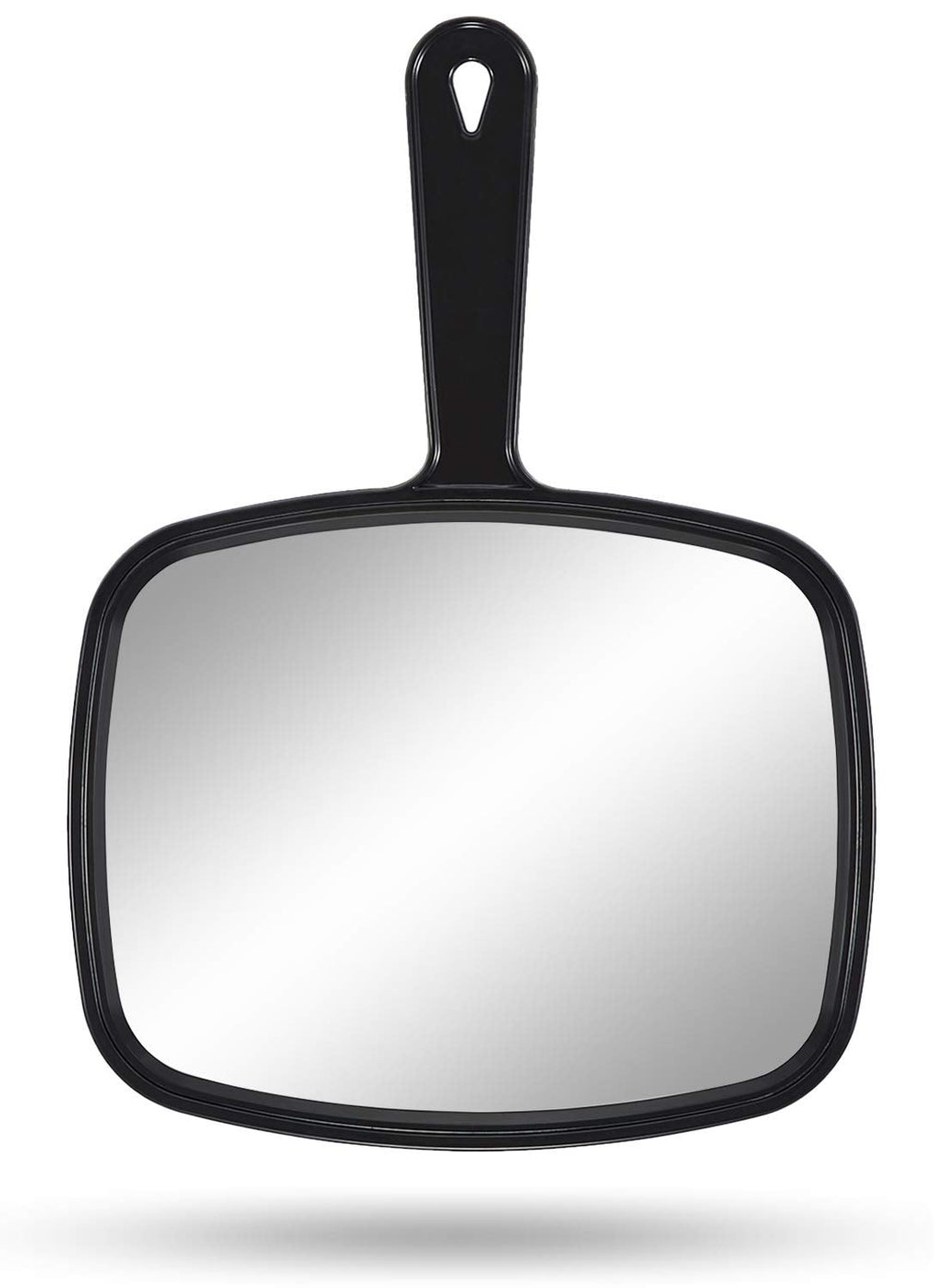 Buy now PROTECLE Hand Mirror, 10.3" L x 7.4" W Salon Barber Hairdressing Handheld Mirror with Handle, Square Black at indiglob india