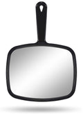 Buy now PROTECLE Hand Mirror, 10.3" L x 7.4" W Salon Barber Hairdressing Handheld Mirror with Handle, Square Black at indiglob india