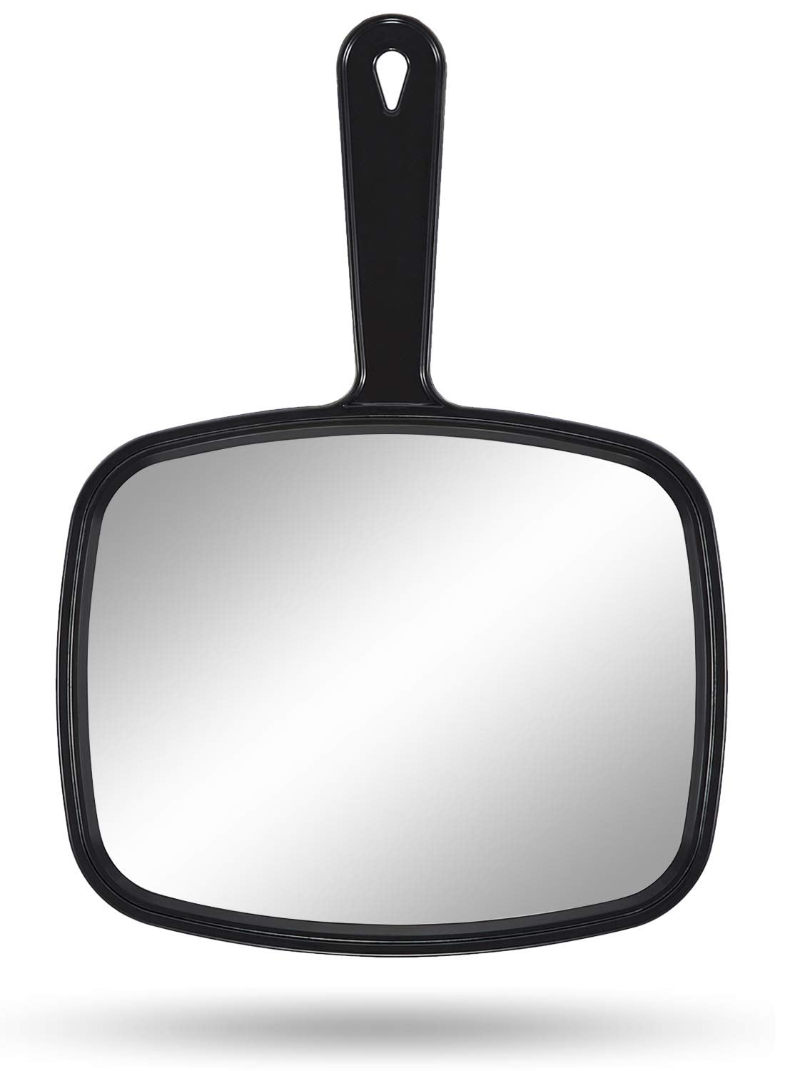 Buy now PROTECLE Hand Mirror, 10.3" L x 7.4" W Salon Barber Hairdressing Handheld Mirror with Handle, Square Black at indiglob india
