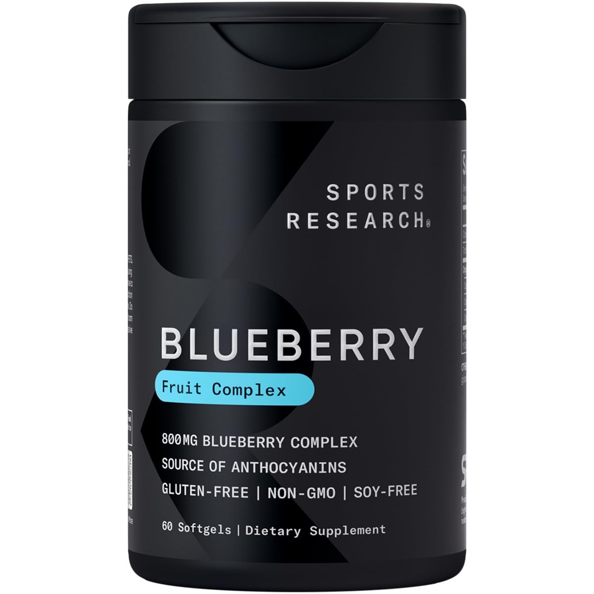 Sports Research® Blueberry Fruit Complex 800mg, 60 Softgels