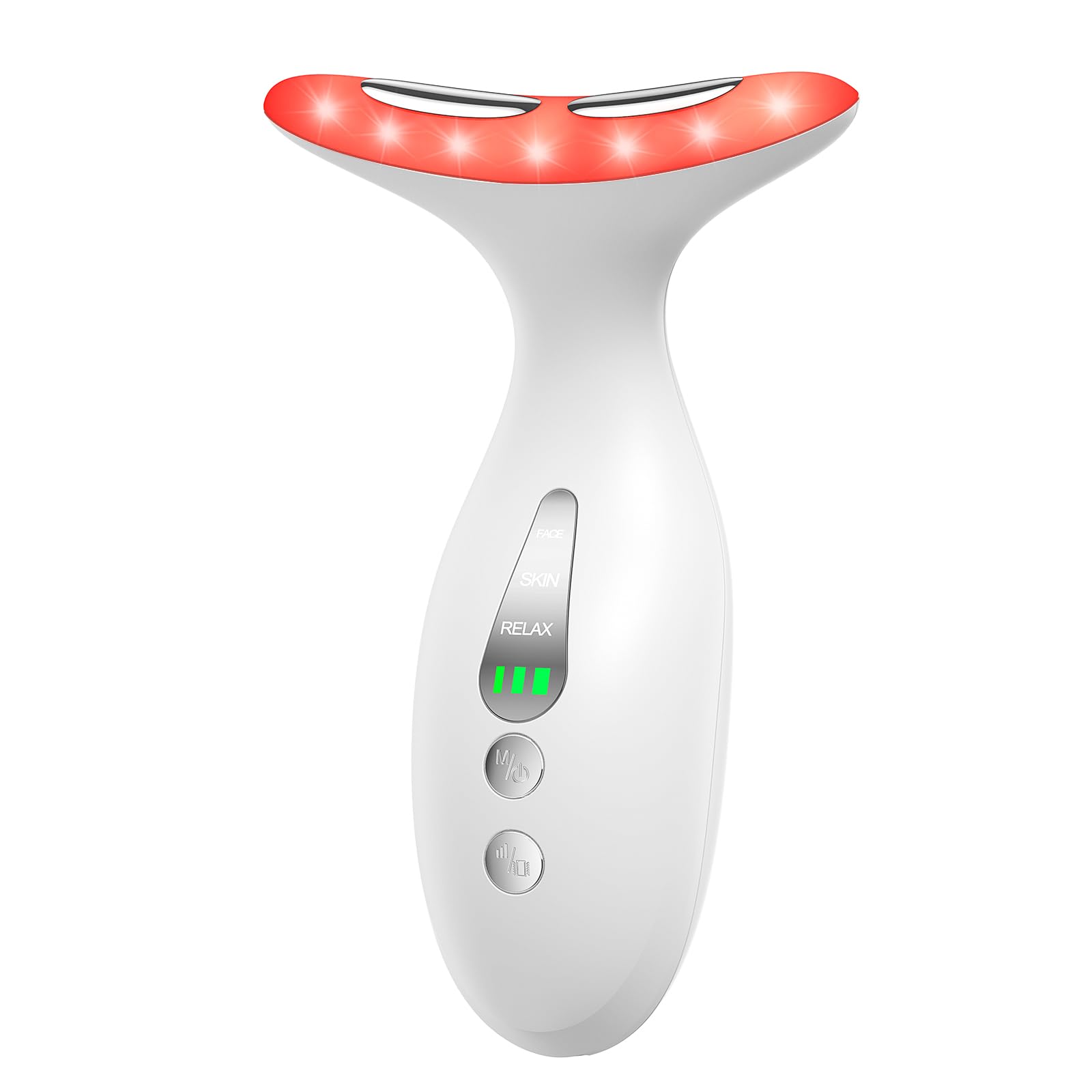 Neck Massager — Portable facial/neck massager with constant temperature heat therapy and vibration massage. USB rechargeable, three adjustable speeds. Relieves fatigue and aids in skincare absorption