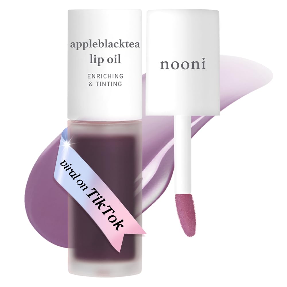 Buy now NOONI Korean Lip Oil - Appleberry | Long-Lasting, Moisturizing, Plumping, Revitalizing for Dry Lips, Waterproof, No Peel Off, Hydrating, Nourishing Crystal Clear, Stocking Stuffers, 0.12 FL Oz at indiglob india