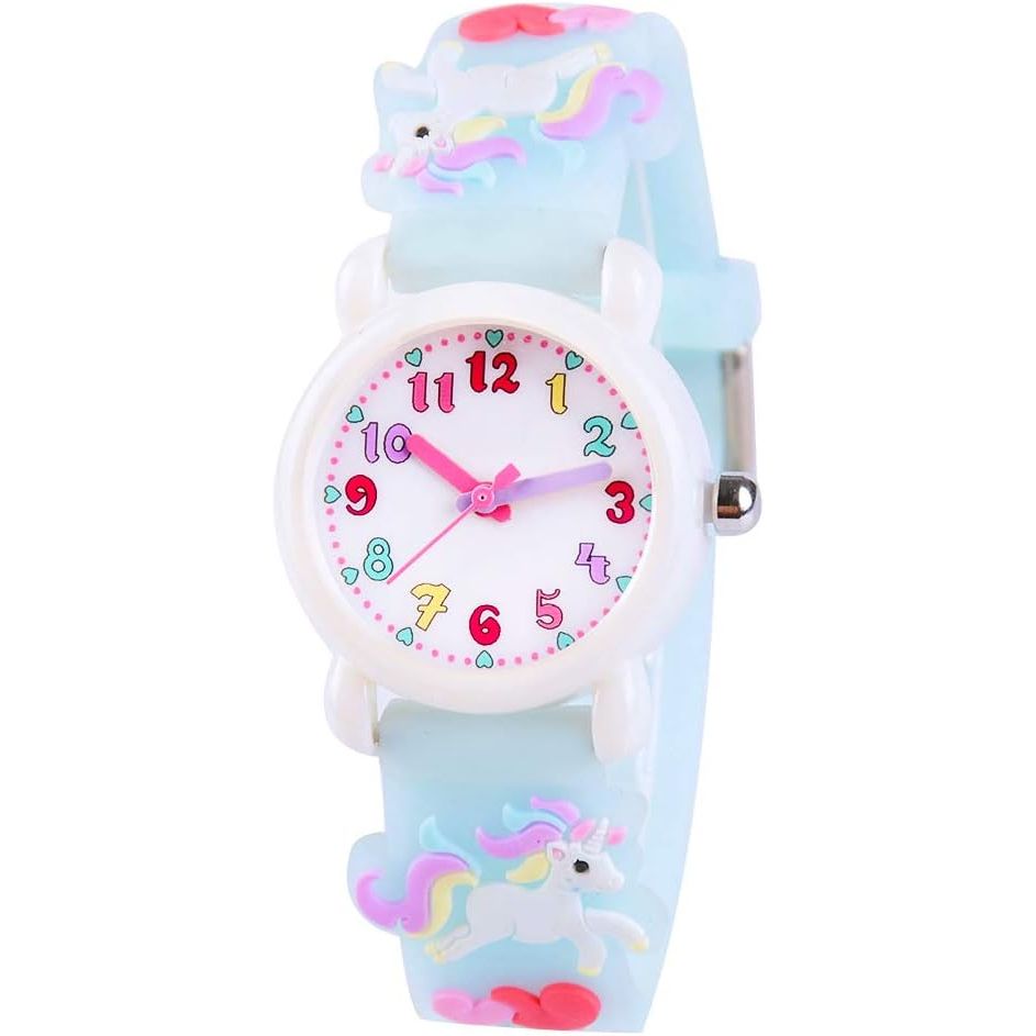 Buy now Venhoo Kids Watches 3D Cute Cartoon Waterproof Silicone Children Toddler Wrist Watches Time Teacher Gifts for 3-10 Ages Boys Little Child-Universe… Blue Unicorn at indiglob india