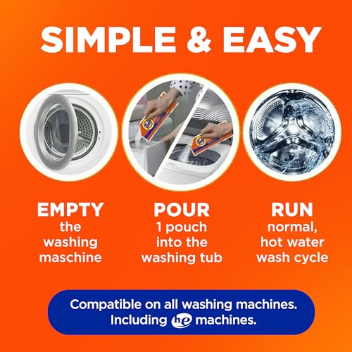 Buy now Tide Washing Machine Cleaner 52 Week Supply with Oxi for Front and Top Loader Washer Machines, Deep Cleaning Residue & Odor Eliminator, 12 Month Supply (Packaging May Vary) at indiglob india