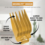 Buy now Wahl Hair Clipper Genuine Secure Fit Attachment Guard Set for Long Hair Styles and Fades, 2 Full Size Hair Clipper Guide Combs for Increased Cutting Performance - Model 3025025 at indiglob india