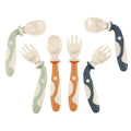 PandaEar 6-Pack Baby Bendable Spoons and Forks Set - 360° Flexible Training Utensils for Self-Feeding & BLW - BPA Free, No Spring-Back, Easy Grip for Left/Right Handed Toddlers