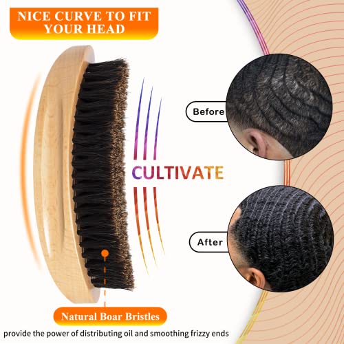 Buy now Wave Brush for Men - Beech Wood & Black Boar Bristle Brush for Cultivating Beards, Hair Waves, and Wolfing at indiglob india