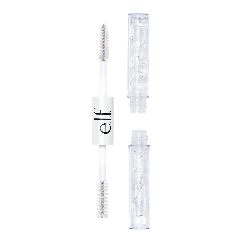 e.l.f. Clear Lash & Brow Mascara Gel, Dual-Sided Flexible Hold, Long-Lasting Clear Formula for Natural-Looking Brows & Defined Lashes