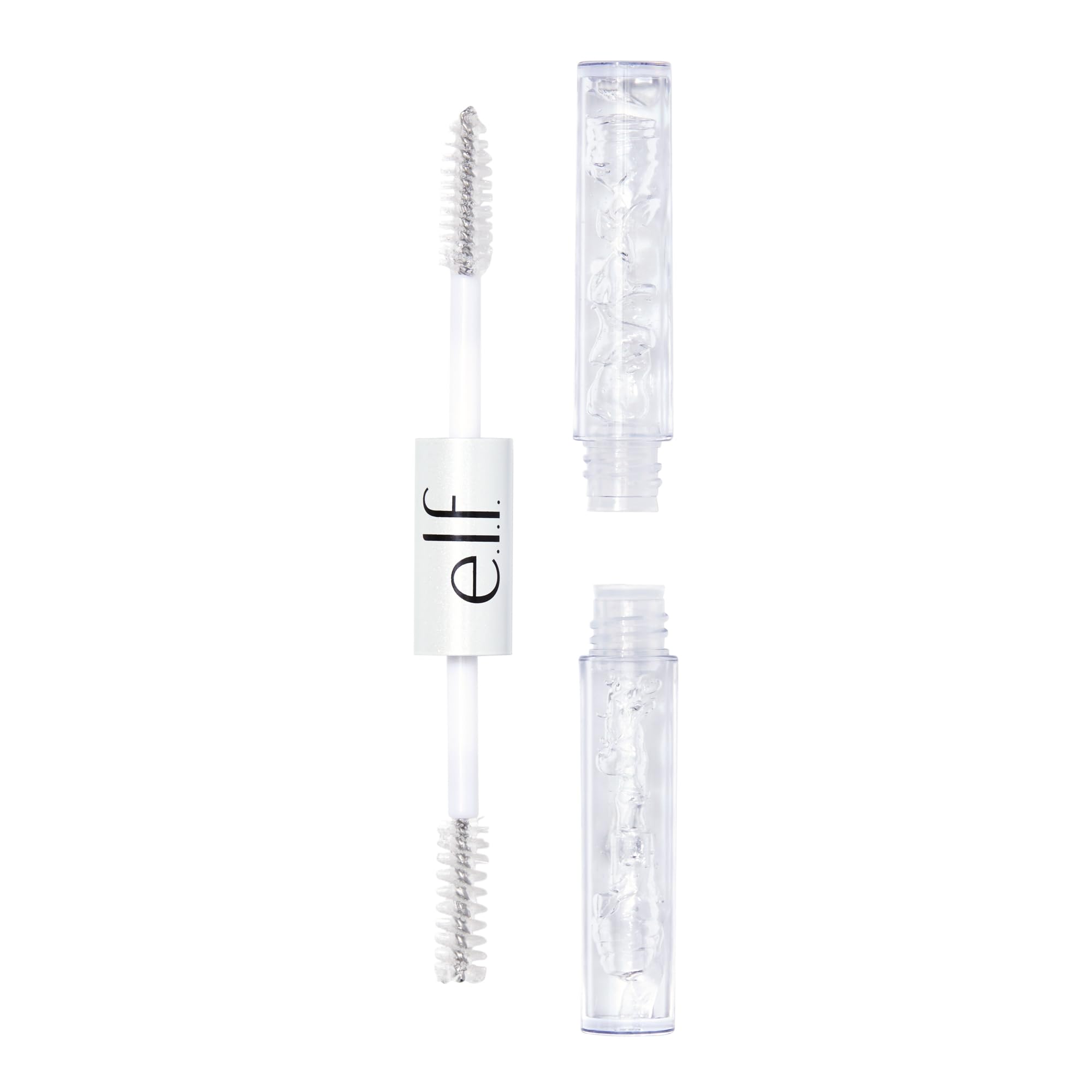 e.l.f. Clear Lash & Brow Mascara Gel, Dual-Sided Flexible Hold, Long-Lasting Clear Formula for Natural-Looking Brows & Defined Lashes