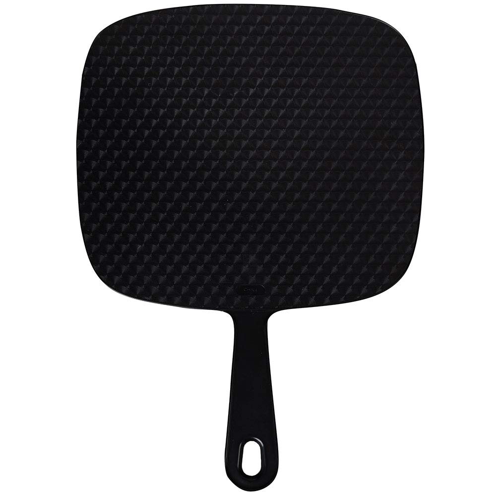 ForPro Professional Collection Extra Large Hand Mirror with Handle, 9" W x 12" L, Multi-Purpose Handheld Mirror with Distortion-Free Reflection, Black (Pack of 2)