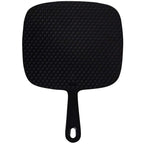 ForPro Professional Collection Extra Large Hand Mirror with Handle, 9" W x 12" L, Multi-Purpose Handheld Mirror with Distortion-Free Reflection, Black (Pack of 2)