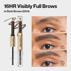 Buy now Revlon ColorStay Brow Fantasy, All In One Eyebrow Powder Pencil with Shaping Clear Gel, Gel Infused with Panthenol, Smudge-proof, 16HR Visibly Full Brows, 004 Dark Brown at indiglob india