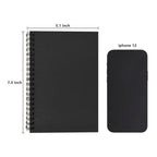 DSTELIN Blank Spiral Notebook, 1-Pack, Soft Cover, Sketch book, 100 Pages / 50 Sheets, 7.5 inch x 5.1 inch (Black)