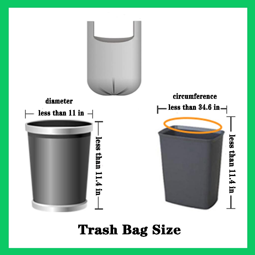 100 Count 4 Gallon Trash Bags, Small Colorful Garbage Bags with Handle for Home Office Bathroom Trash Can