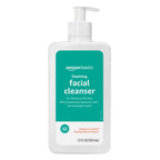 Amazon Basics Foaming Facial Cleanser with Ceramides & Hyaluronic Acid, Gentle Daily Face Wash, Non-Comedogenic, Fragrance-Free, 12 fl oz